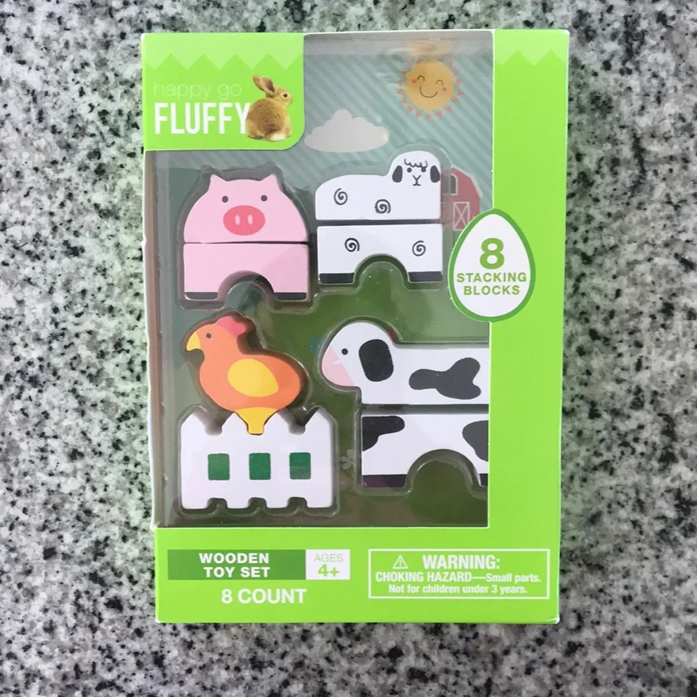 Farm Animal Wooden Blocks